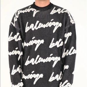 Balenciaga 3D Scribble Knit Sweater